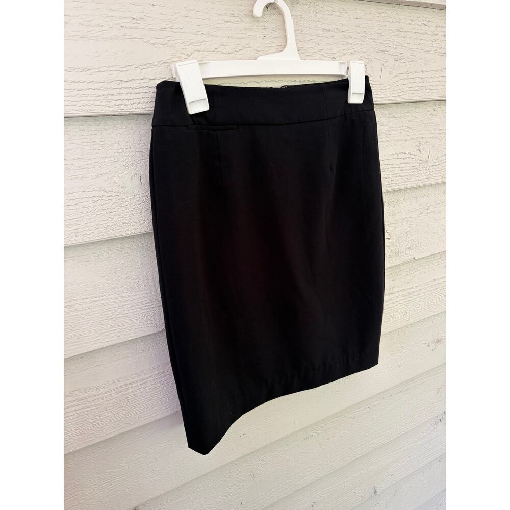 Calvin Klein Black Pencil Skirt Size 2 Classic Career Workwear - Picture 3 of 5